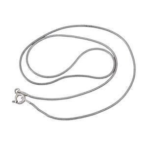 Estate Italy Sterling Silver 925 1.0mm Snake Chain Necklace 16"